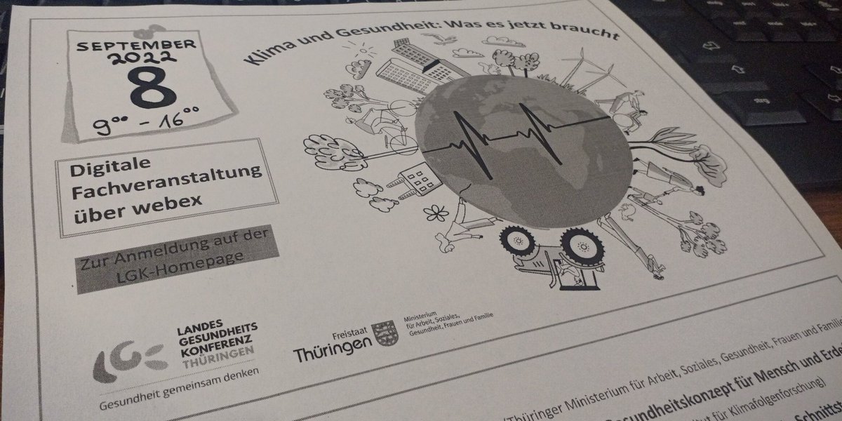 Heute reise ich virtuell im Namen der Gesundheit nach Thüringen zur #Landesgesundheitskonferenz. 😃 #Health #planetaryhealth #healthyhospital #wisskomm