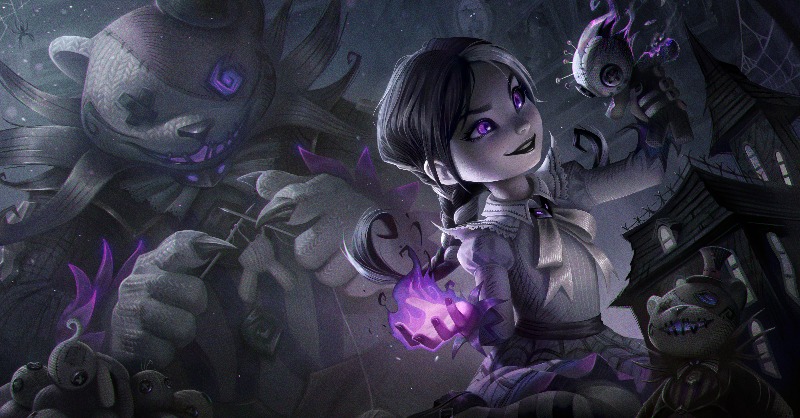 LeagueOfLegends's tweet photo. Trick or treat? Welcome To Fright Night 😈

🌙 Fright Night Renata
🕸 Fright Night Nautilus 
🧙‍♀️ Fright Night Annie
👻 Fright Night Draven
☠️ Fright Night Trundle 
🕷 Fright Night Urgot
