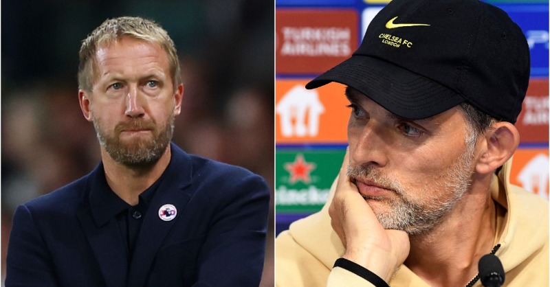caughtoffside's tweet photo. 🚨 EXCLUSIVE 🚨

🔵 Final details being discussed for Graham Potter to become Chelsea manager, while Thomas Tuchel was surprised to be sacked by Todd Boehly

Full story 👇👇