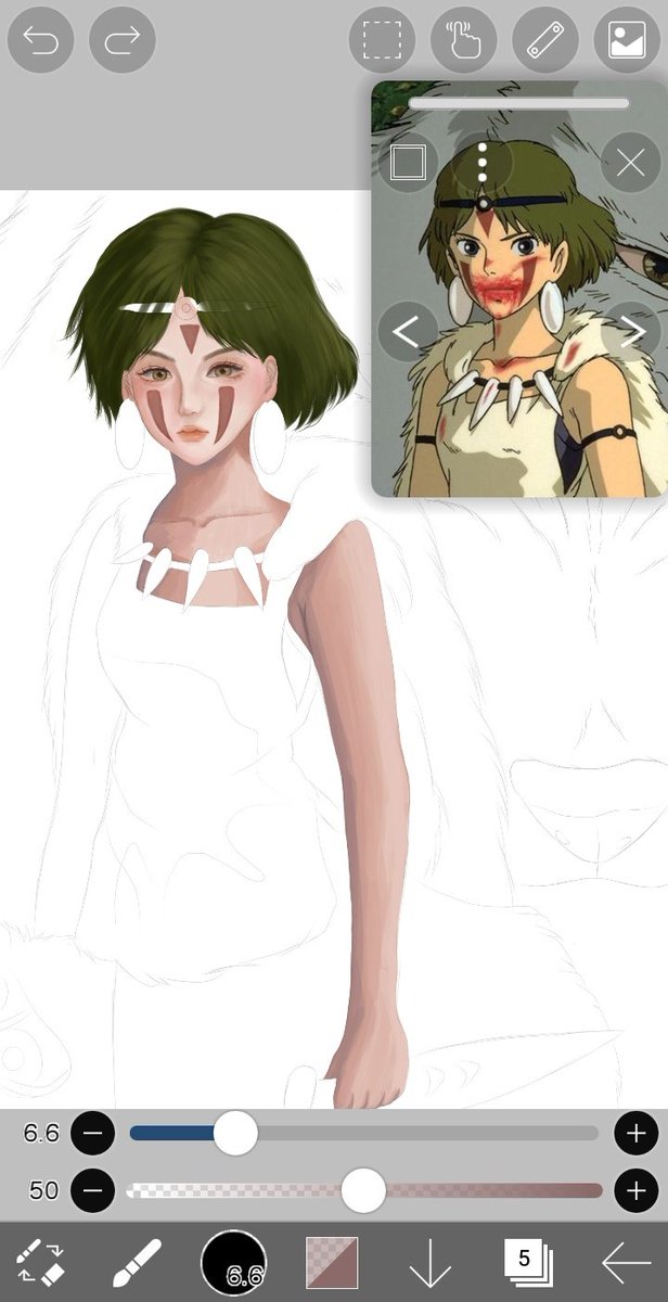 Princess Mononoke fan art wip. So far, I'm enjoying this art. Thank you 300 followers. 😭🤍
#artmoots #anitwt #ghiblifanart #PrincessMononoke