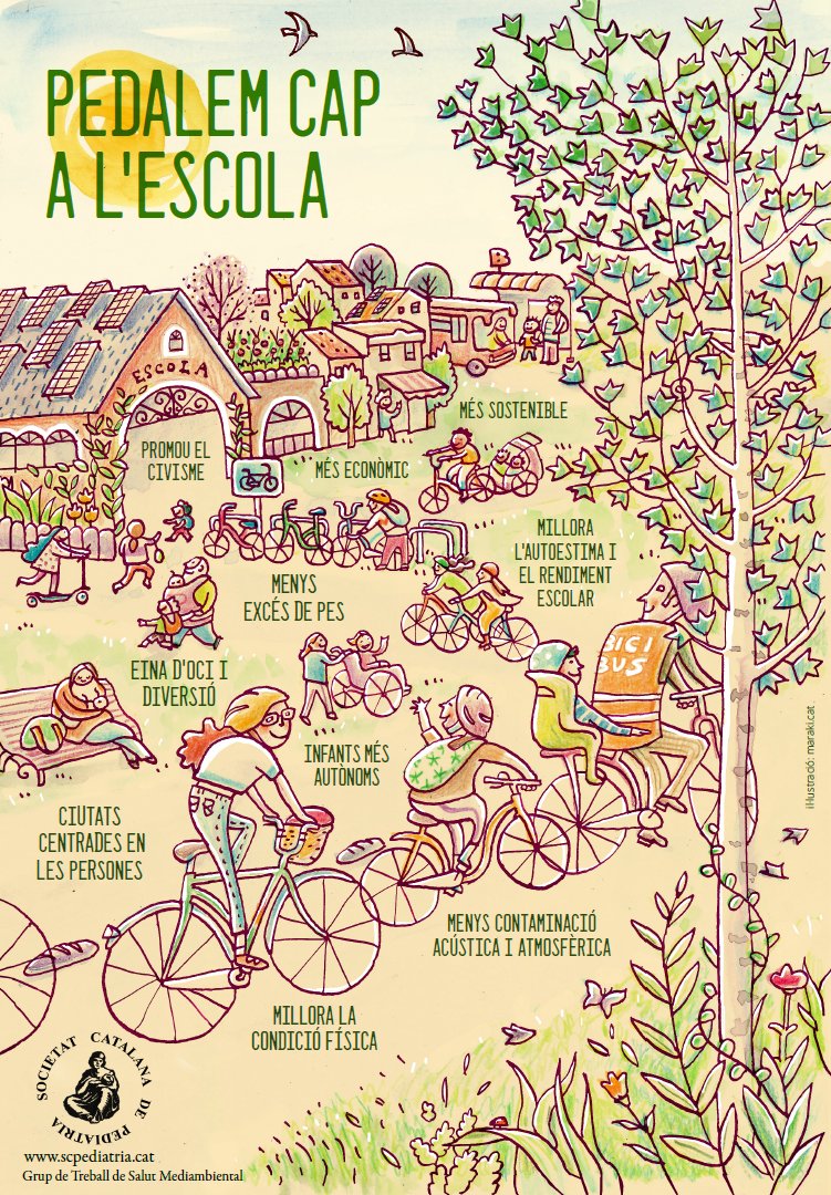 "𝗣𝗲𝗱𝗮𝗹𝗲𝗺 𝗰𝗮𝗽 𝗮 𝗹'𝗲𝘀𝗰𝗼𝗹𝗮" Amb aquest lema es presentarà, el proper dia 16 de setembre, la campanya impulsada per la <a href="/SCPed/">SCPediatria</a>  🚴👍👏