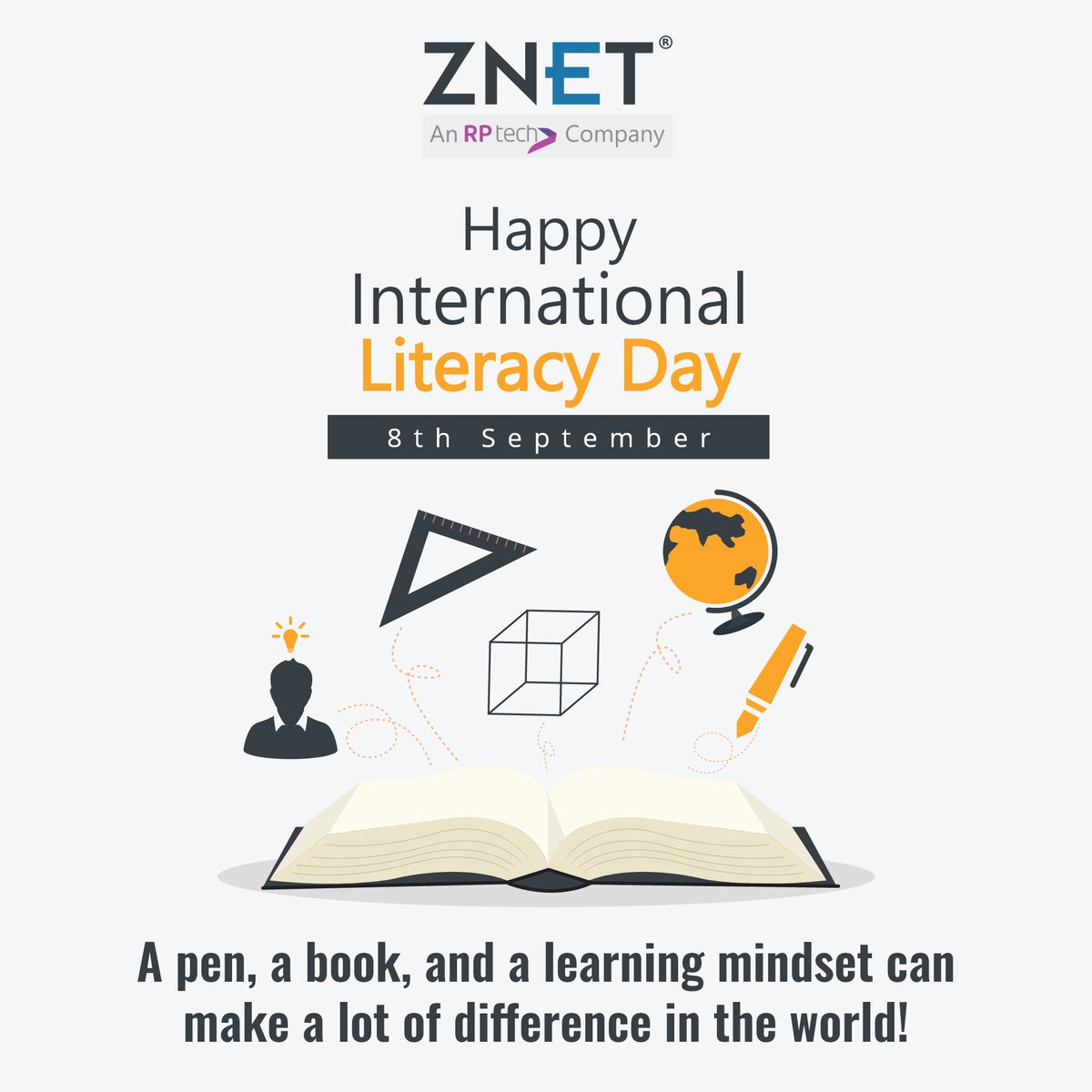 znetlive's tweet photo. This International Literacy Day, let’s pledge to spread awareness on the importance of literacy and how it is the stepping stone towards building a better nation and stronger world.
Happy International Literacy Day.
#internationalliteracyday #worldliteracyday #znet #cloud https://t.co/DRlTPy92c0