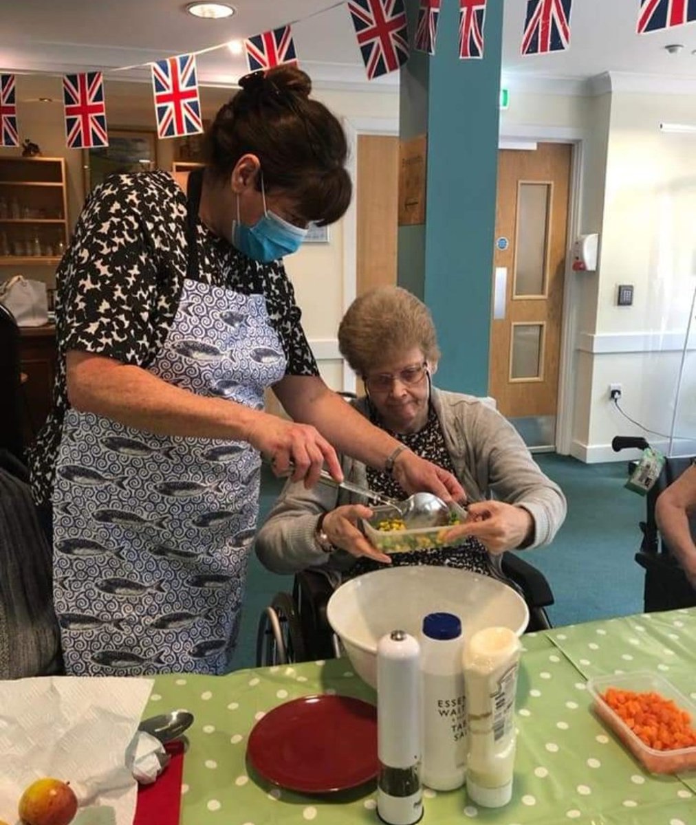 Family involvement is key to the success of any care home! We have residents families who also run activity sessions for us. Helena ran a special polish salad making session! The combinations were excellent and our residents loved them!