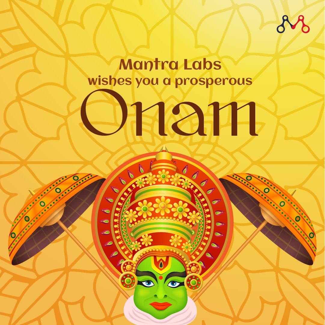 May the festivities bring good health & joyful times ahead🌾 @Mantra_Labs wishes you and your family a very prosperous and happy Onam !! #onamspecial #onamcelebration #indianfestival #onam2022 #happyonam2022 #MantraLabs #Mantriks #happyonam