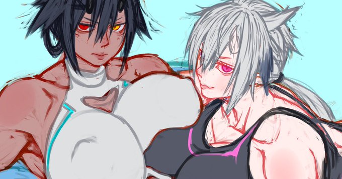 pixivFANBOXで水着絵ラフを公開しました! https://t.co/IZ0VzOXay3 