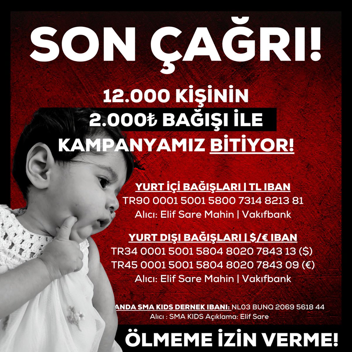 muhammedarassma's tweet photo. @ElifSare_sma @kacsaatolduson @ankara_kusu @1VolkanDEMIREL @mumlaringizemi @Aslnmhmt @ninjatraderstr @onderseren @ProfDemirtas @RessamBob @guntekin_resmi Lütfen bu twti yayalım 🙏
Elifsare hala yoğun bakımda çok şükür beyninde herhangi bir hasar oluşmadı,bilinci açık, fakat cihazsız nefes alamıyor! Entube şuan dua ve desteklerinize ihtiyacı var 😥😥👇👇👇 https://t.co/XAXIJAzv1s