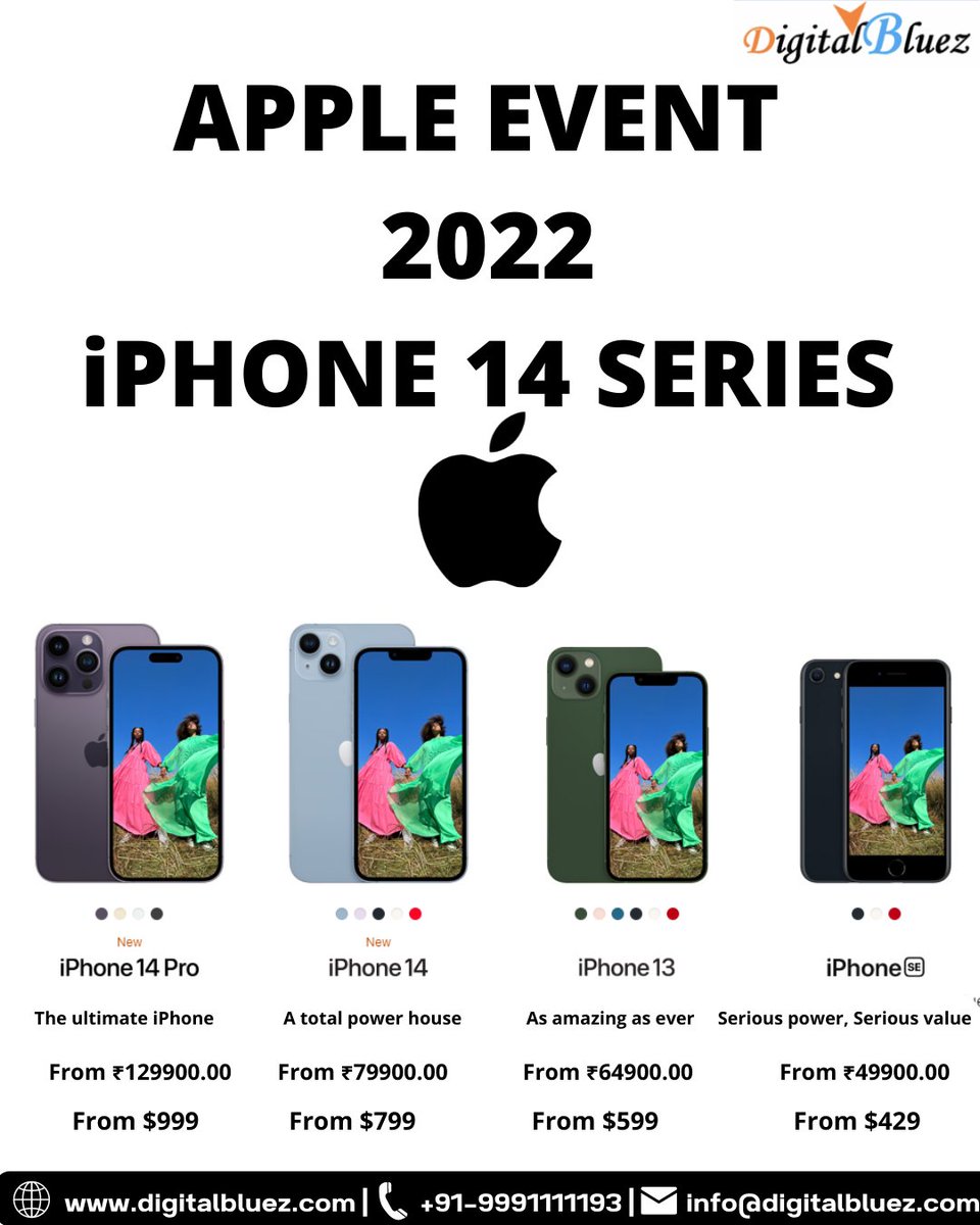 DigitalBluez_IT's tweet photo. New Apple Launch Update 2022
.
follow us on
Facebook : https://t.co/UcoqOHGQni
Instagram : https://t.co/DO7tef5OQg
LinkedIn : https://t.co/T2ldmMxZST
.
#digitalbluezlaptopdeals #digitalmarketing #apple #iphone13 #iphone14 #iphone14pro #iphonewatch #applewatch #refurbishedlaptops https://t.co/NIaC3Ye7FV