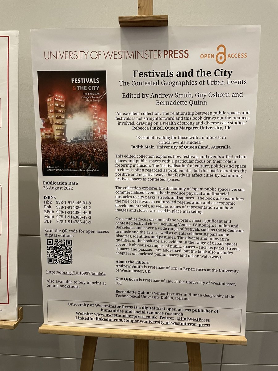 prof_guy_osborn's tweet photo. Our @HERA_Research posters #FESTSPACE @FESTSPACE1 looking resplendent. Also poster for our FREE open access book that emanated from the project - thanks to @UniWestPress (apologies for errors in first effort to tweet this) https://t.co/7kVC4tPOKo