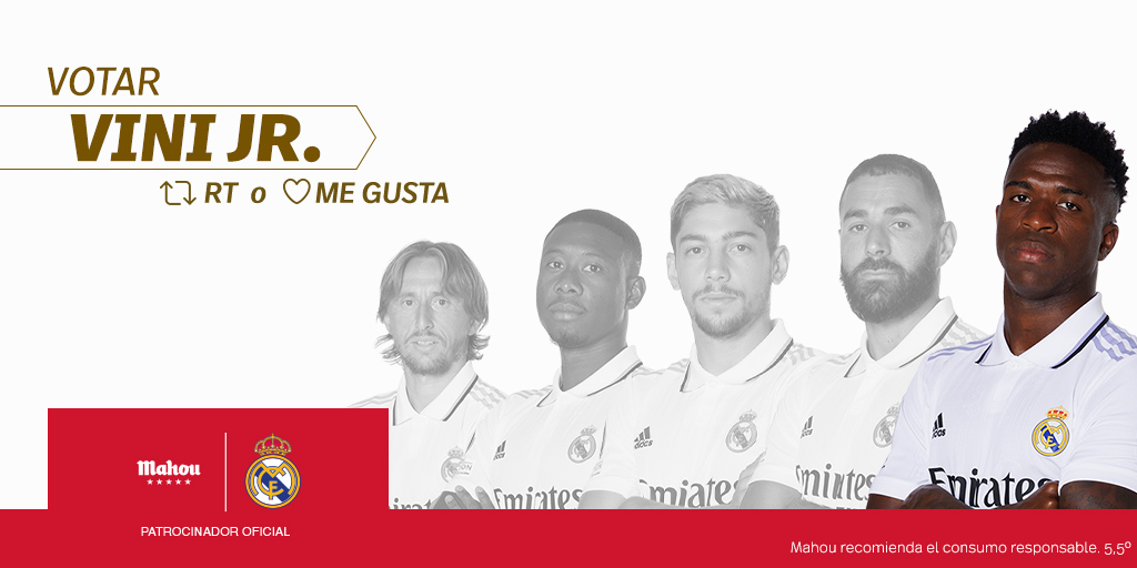 futbolmahou's tweet photo. @realmadrid @David_Alaba @Benzema @lukamodric10 @fedeevalverde RT o MG si crees que @vinijr ha sido el #JugadorCincoEstrellas del @realmadrid en agosto (6/6) https://t.co/6B0vHm176j