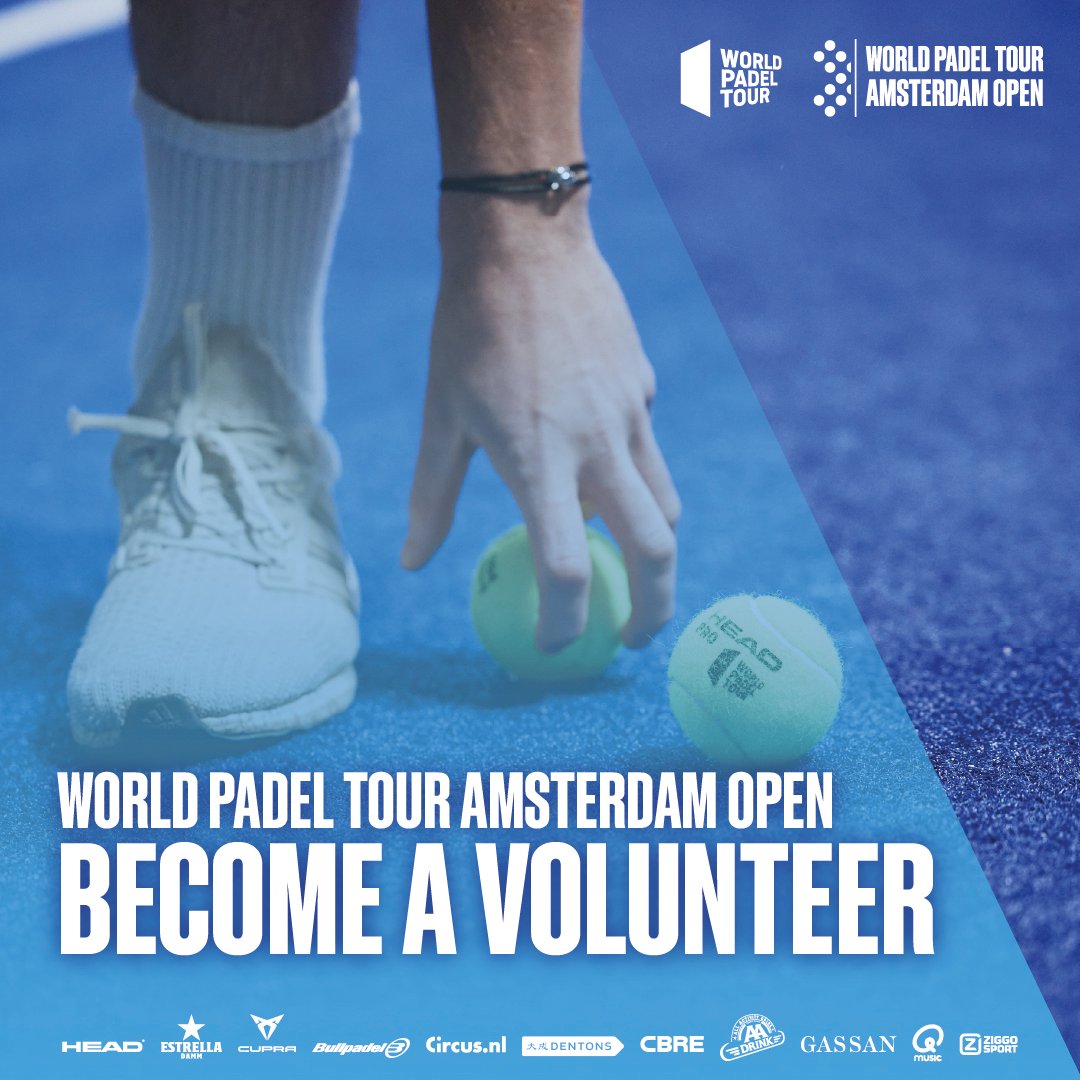 🎾🙋‍♂️ | ¡ʙᴇᴄᴏᴍᴇ ᴀ ᴠᴏʟᴜɴᴛᴇᴇʀ ᴀᴛ ᴛʜᴇ ᴡᴘᴛ ᴀᴍsᴛᴇʀᴅᴀᴍ ᴏᴘᴇɴ! 

Will you help us make it an unforgettable first edition? Crazy about padel? Then this is your change to be as close as possible to the players. 

Sign up as a volunteer ➠ LINK IN BIO.