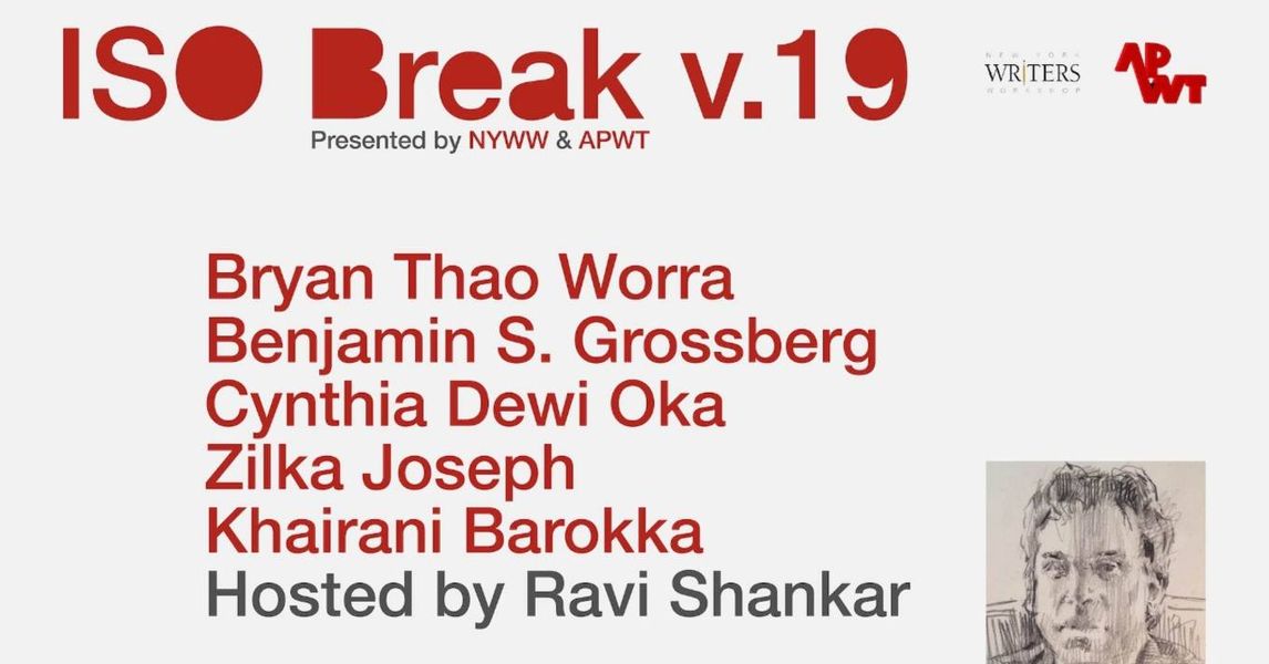 Join us for IsoBreak#19, the global reading and conversation series co-sponsored by the Asia Pacific Writers and Translators and New York Writers Workshop on Saturday, 10th September 11 AM (PST) / 2 PM (USEST) / 7 PM (UK).  Link to register and watch live:
facebook.com/13796285626244…