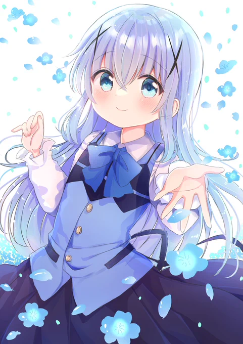 チノちゃんとネモフィラ #gochiusa 