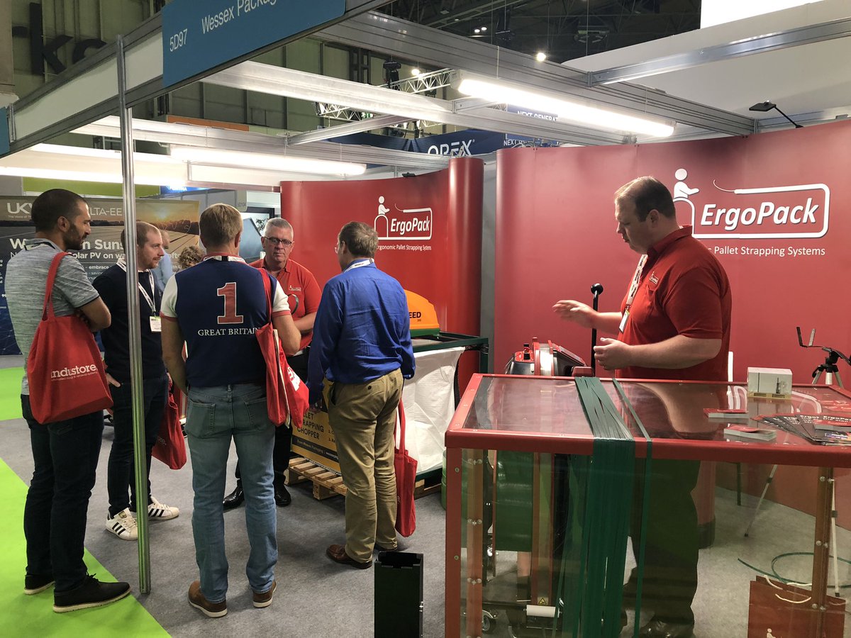 wessexpkg's tweet photo. We’re getting lots of interest in our #ErgoPack machines at @IMHX ❤️

Helping businesses resolve the problem of awkward, inefficient &amp; very manual pallet strapping in their warehouses 👍

📌 See them in action on Stand 5D97

https://t.co/JgUDzEjBc4
#IMHX #IMHX22 #ergonomic https://t.co/27gkcJR22c
