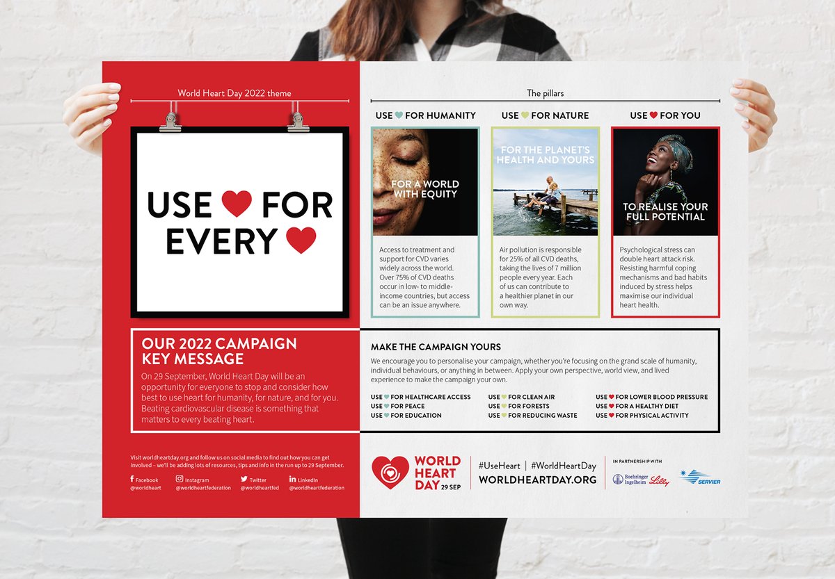 worldheartfed's tweet photo. Looking for ways to bring your #WorldHeartDay campaign to life on 29 September?

Explore our new resources at https://t.co/GjHe0KzIAc 👇

📘 Campaign playbook &amp; 📃 factsheet 
💌 Leaflet
❤️ WHD Logos
🤳 DIY posters
📱 Social media assets
👕 T-Shirt designs

#UseHeart for every ❤️ https://t.co/j3pd7r9oN6
