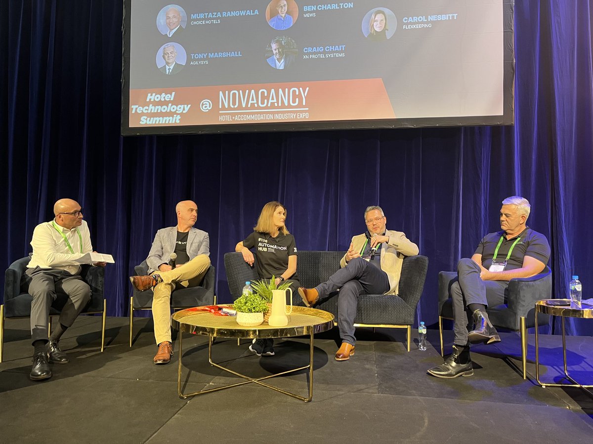 Great to be on a PMS panel at #novacancy talking about open integration and the myriad of new tech providers enabling guest and staff solutions. An amazing time to be in this space.