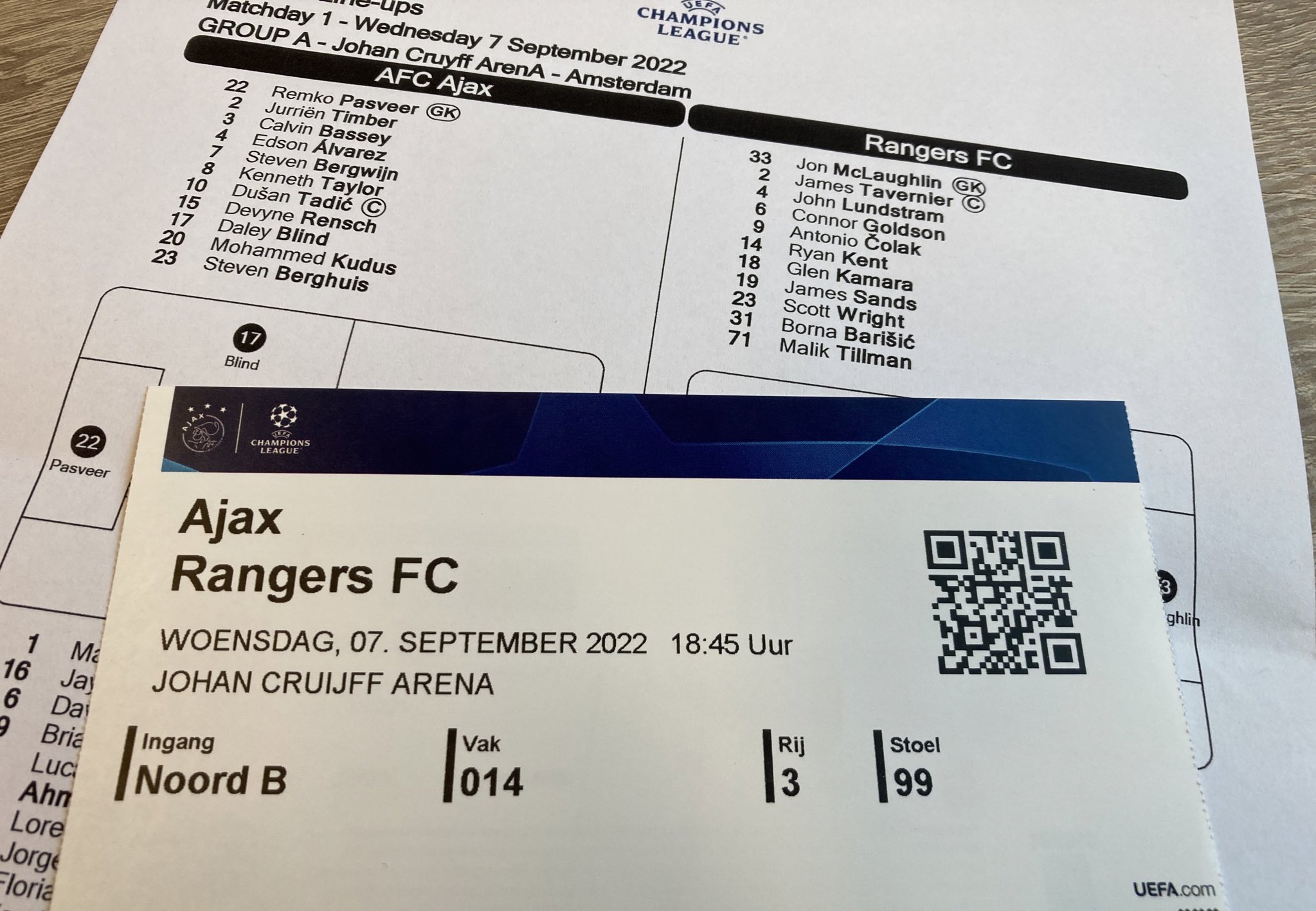 Ajax European Tickets Collection (OldAjaxTickets) / Twitter