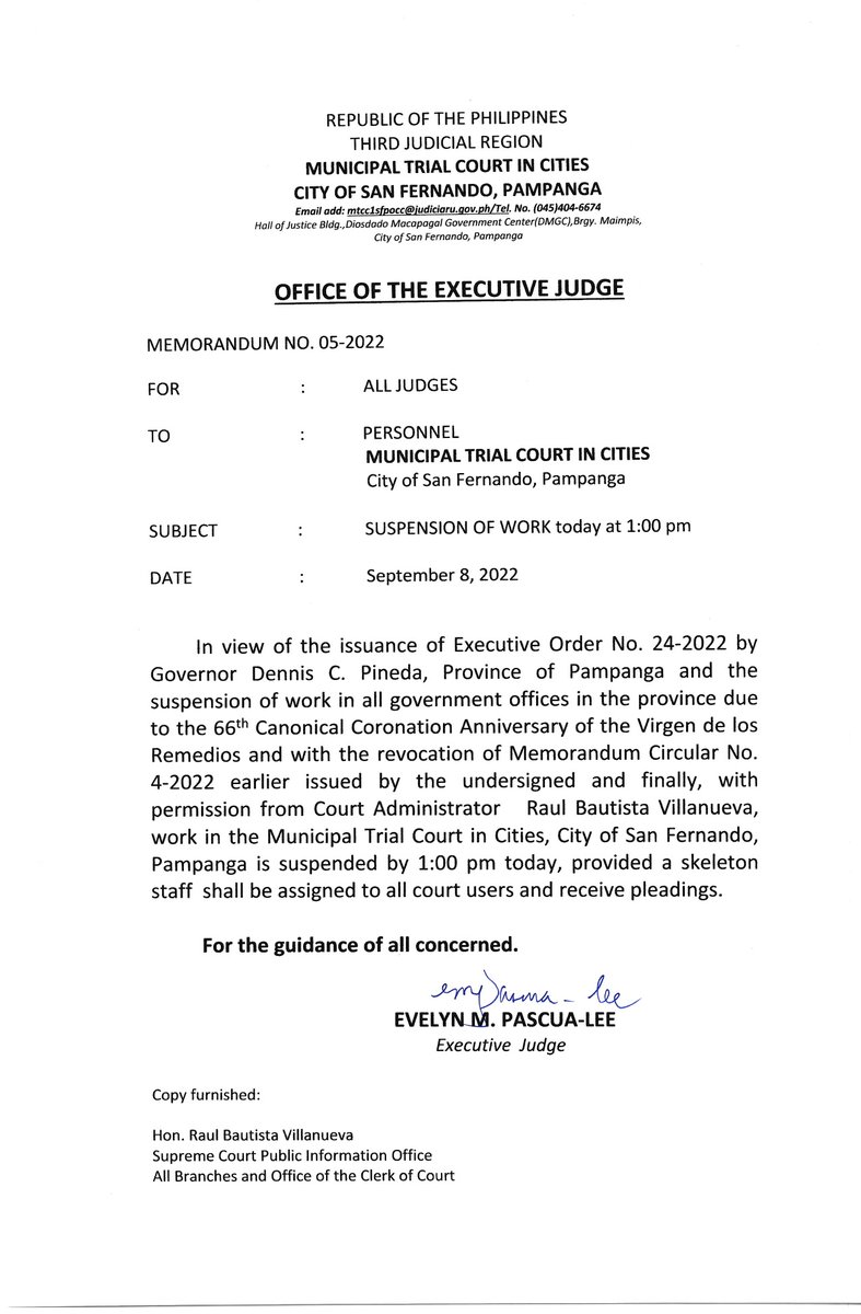 Philippine Supreme Court Public Information Office on Twitter "In view