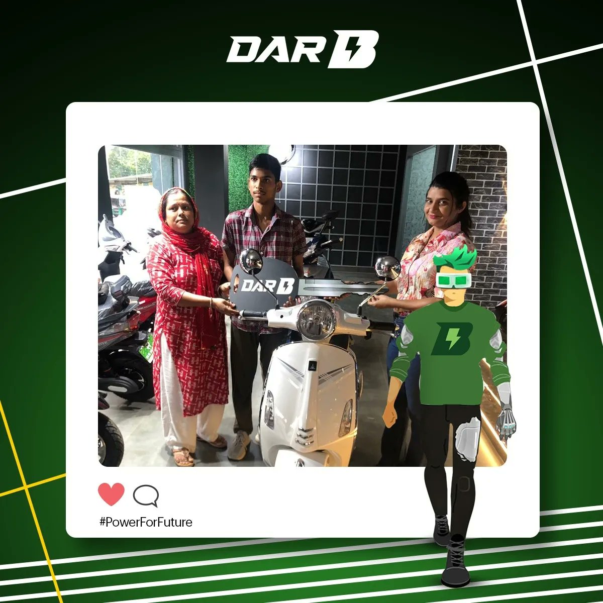 EvDarb's tweet photo. If happiness met Future need had a face!

Visit our store in NOIDA to take a test ride today. DM for queries

#darbev #powerforfuture #ElectricScooty #SustainableLiving #ElectricIndia #sustainabledevelopment #ebike #ebikelife https://t.co/03BkO6qt1O
