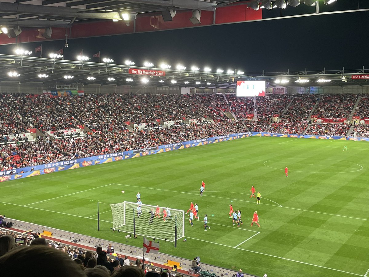 afcwaverton's tweet photo. Some of our girls were watching the Euro 22 Champions at Stoke City this week. #Lionesses #englux https://t.co/q94tLBCGgq