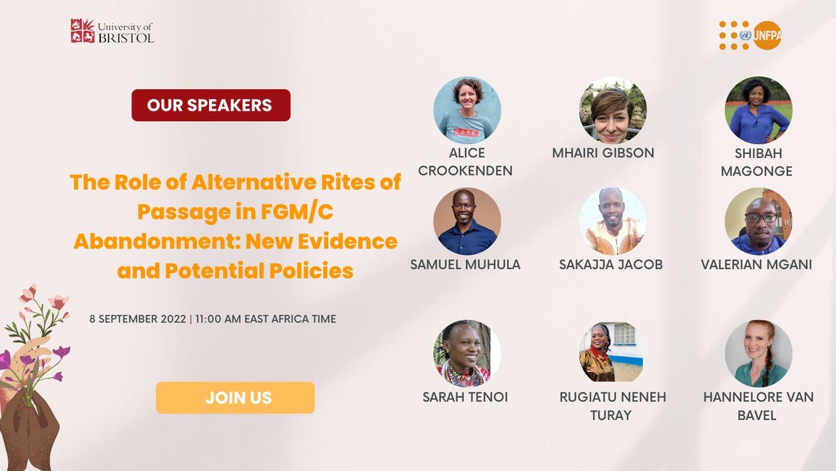 HanneloreVBavel's tweet photo. 2/ The #ARPnetwork unites development practitioners, researchers, and policymakers to discuss these and other questions at today’s webinar “The Role of ARP in FGM/C Abandonment: New Evidence and Potential Policies" organised by @GPtoEndFGM, @BristolUni & @katyn_j #EndFGC #EndFGM https://t.co/Oc9ZhcLr3V