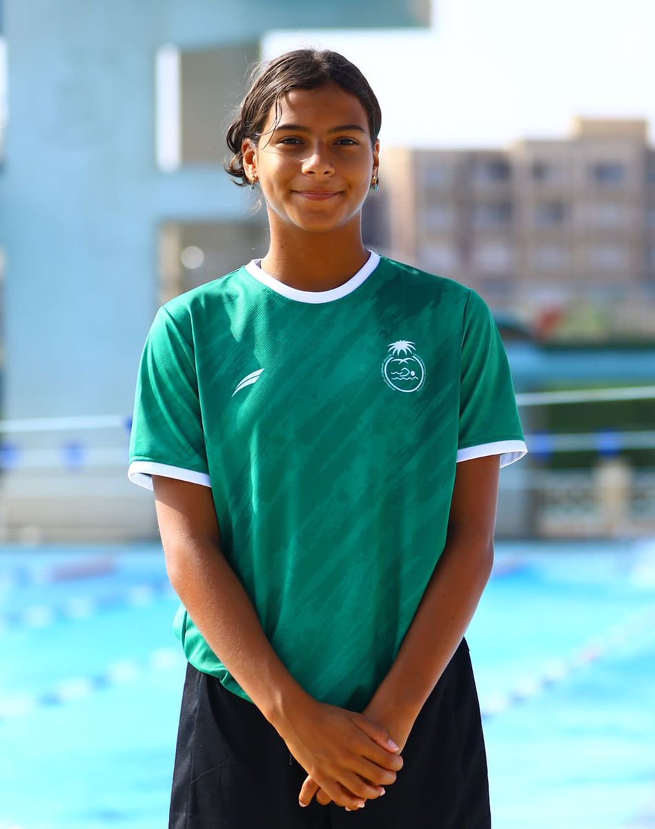 Saudi_Swimming's tweet photo. 📸| لاعبة المنتخب السعودي للسباحة 🇸🇦 'مشاعل العايد ' حققت المركز الأول في تصفيتها في منافسات سباق 50 متر فراشة وترتيب المركز الثامن بالترتيب العام بزمن 32.04 ضمن منافسات البطولة العربية للألعاب المائية للفئات السنية 🏊‍♀️ https://t.co/4GwseTbltv
