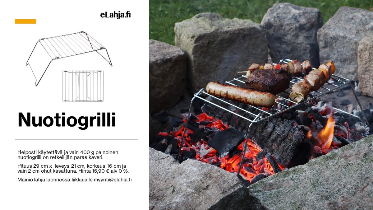 eLahjafi's tweet photo. Nyt löytyi makkaratikulle voittaja #nuotiogrilli tutustu lisää https://t.co/4qS2zv1RVt https://t.co/jhWkXRIpGv