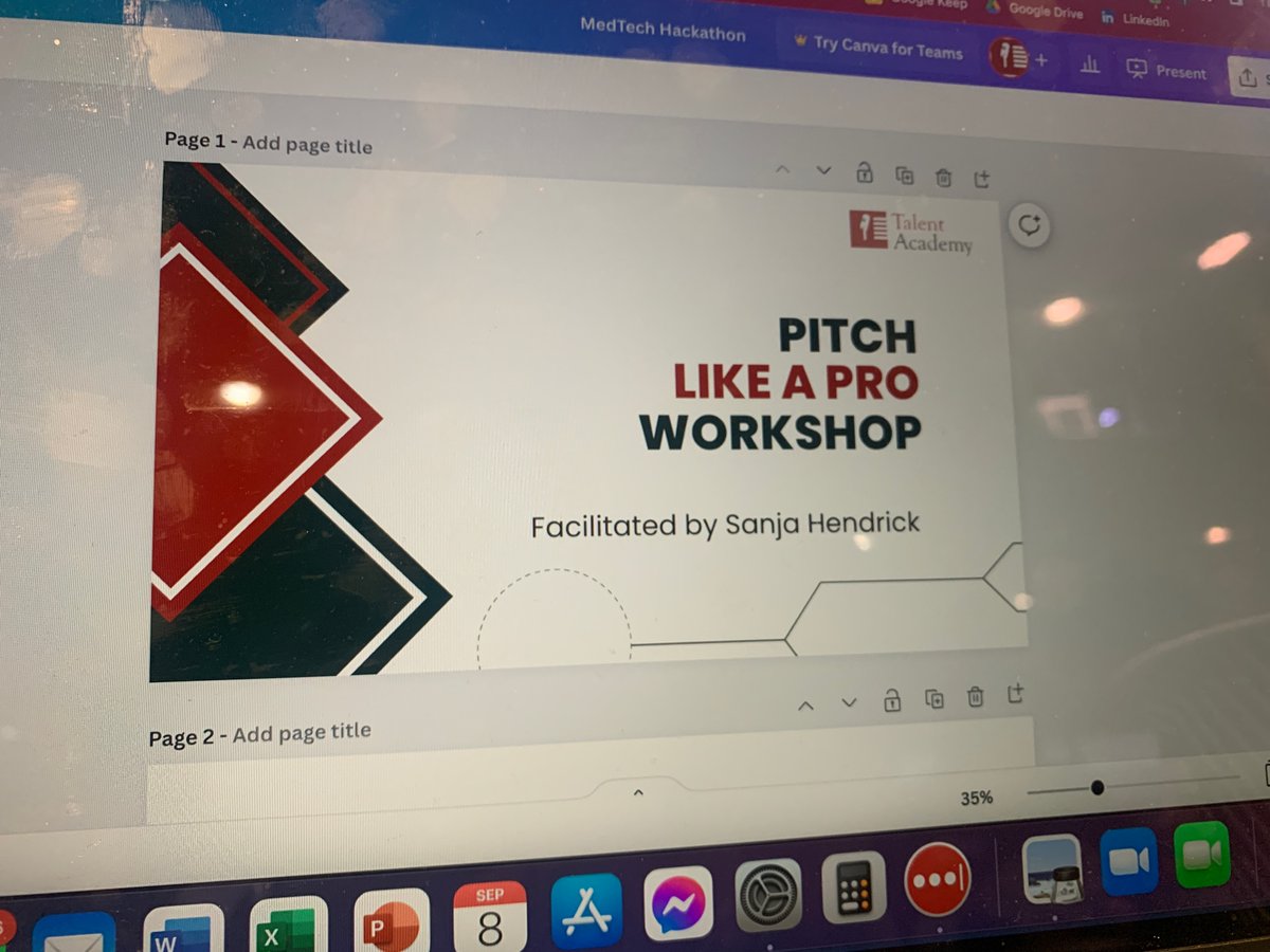 Preparing to present a workshop at the #AdelaideMedTechHackathon for a group of students at The University of Adelaide. 

#Entrepreneurs #StartUps #Pitching #PublicSpeaking