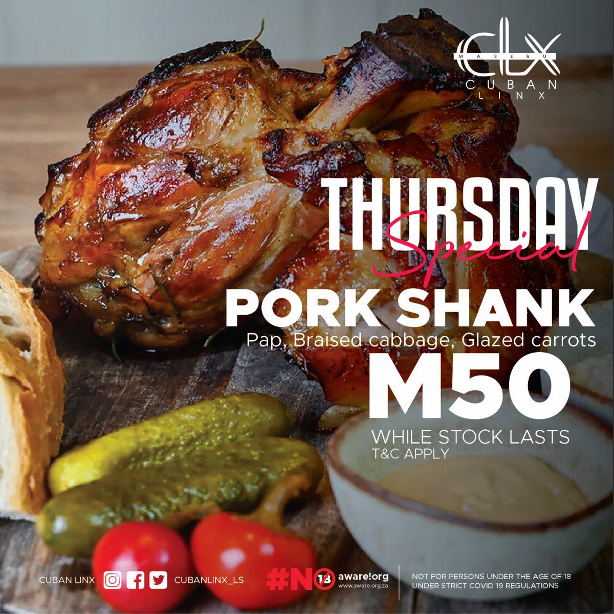 #lstwitter, let us take you into the weekend with fresh naija vibe sounds with 3 of the best naija djs in the country. @AllWhitePartyLS , @Nine24_LS and Ebonics. We’re  also serving a mean pork shank for lunch so come through.#ustlive 🔥