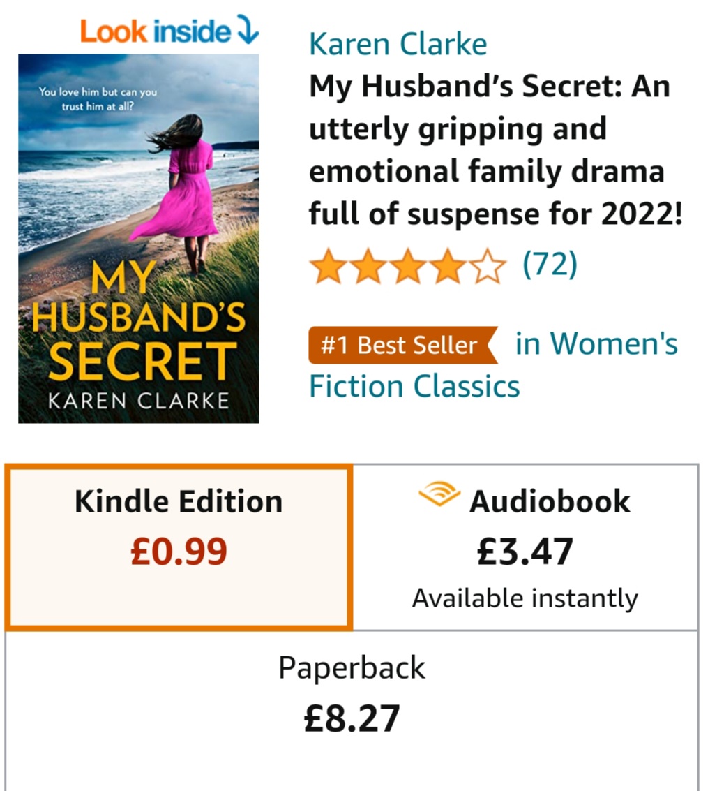 Thrilled to see #MyHusbandsSecret has a #1 #bestseller flag this morning! 🎉🥳

amazon.co.uk/My-Husbands-Se…

#thursdayvibes #BookTwitter