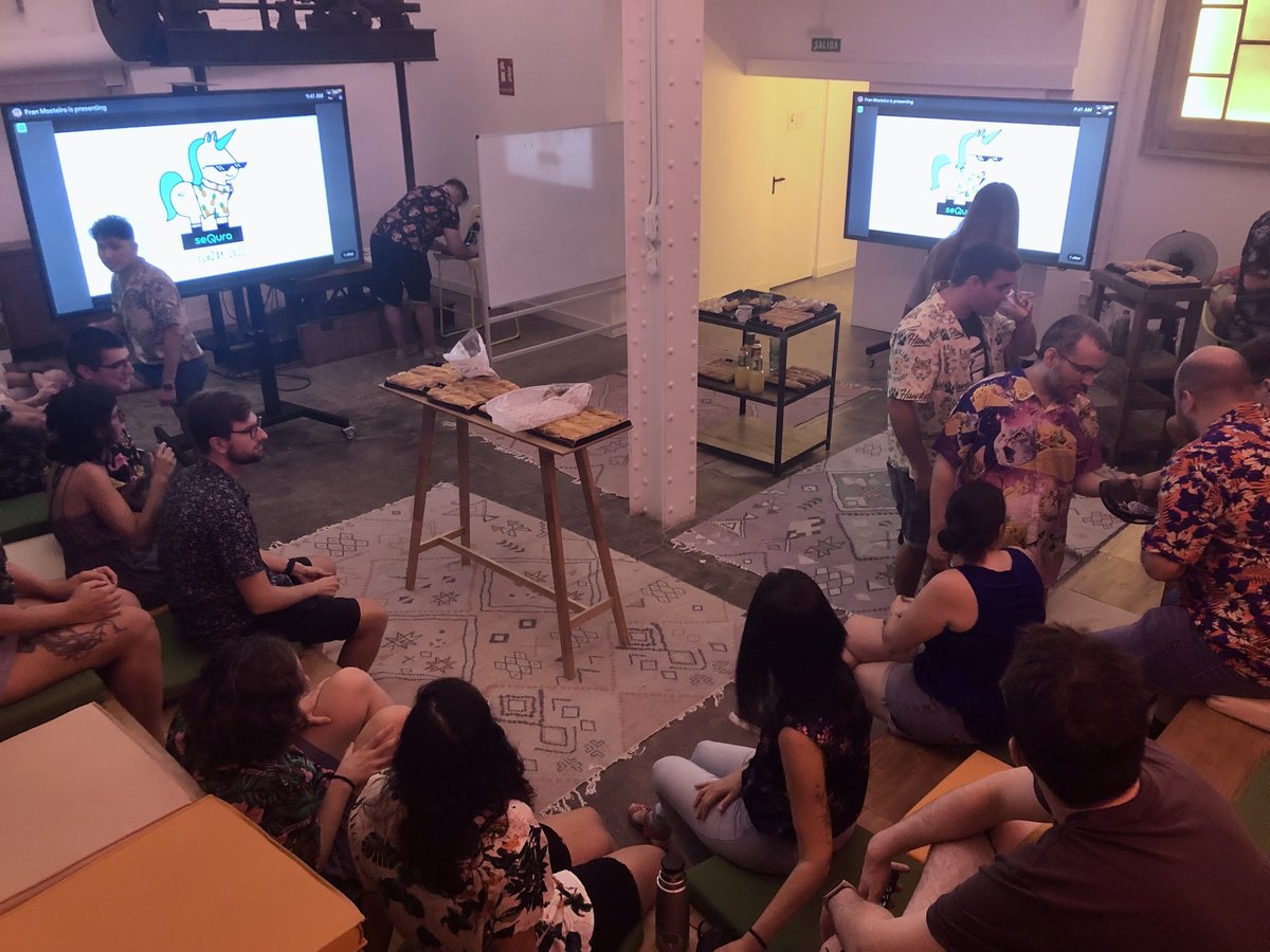 sequra_tech's tweet photo. Today, at @sequra_es  we are celebrating the #summerparty 
At @sequra_tech , we are using this context to celebrate our own #sequratechday 😍🌈✨ 
Do you want to know more? come with us through this 🧵▶️ https://t.co/sB13gjSy3X