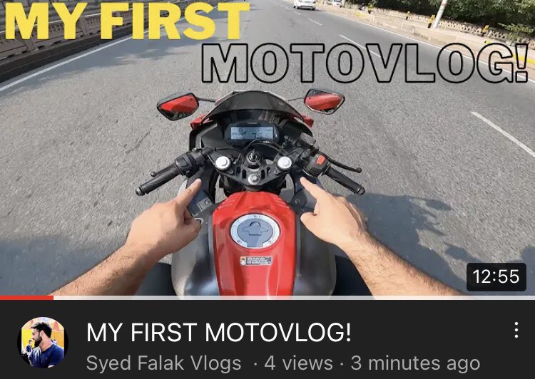 SyedFalak2's tweet photo. My First MotoVlog🔥
https://t.co/a9IpUk3HUi
Hope you like it- @YouTube @YTCreatorsIndia @TeamYouTube https://t.co/HeEkFrSZMN