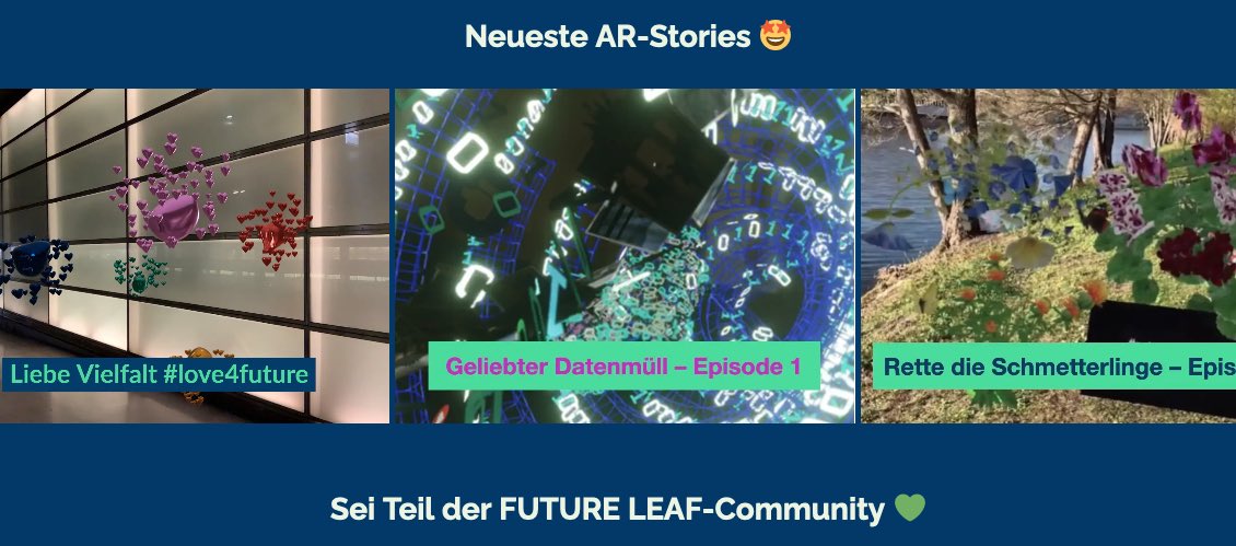 FUTURE LEAF Augmented Reality Medienplattform über Zukunftsthemen und Lifestyle von Morgen für junge Menschen #futureleafspace #ar #sdg #AugmentedReality futureleaf.space #Lifestyle #Wirtschaft #Games #Klimaschutz #Technologie #Kultur #Gesellschaft