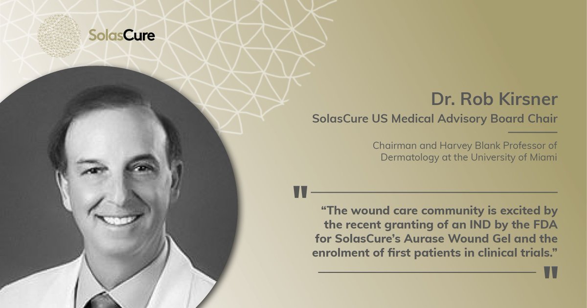 Meet Dr. Rob Kirsner. He is a leading wound care doctor and the US Medical Advisory Board Chair at SolasCure. 

Find out more: solascure.com/cambridge-biot…