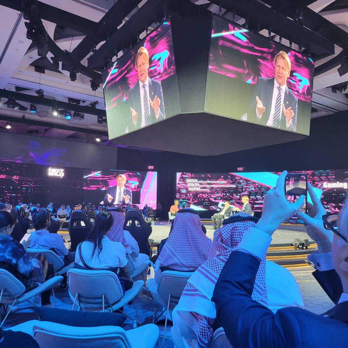 Gaming &amp; Esports unleashes in the @nextwrldsa. ✨

We’re watching #esports soar as new opportunities roll in for a bright and promising future. GEF is proud to support our partner <a href="/Saudi_Esports/">الاتحاد السعودي للرياضات الإلكترونية</a>  at this trailblazing forum. 🤩

#worldconnected #Next_World #gaming