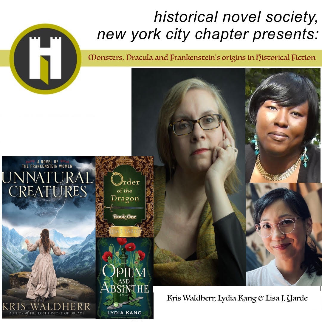 HNS_NYC_Chapter's tweet photo. October 5 at 6:30 pm EST join the NYC Chapter of the Historical Novel Society as three historical fiction authors discuss their books and how they wove the tales of Dracula and Frankenstein into their writing. Hosted by Susan Wands.

Register https://t.co/CPS0MTun6x https://t.co/rRLl60DJLK