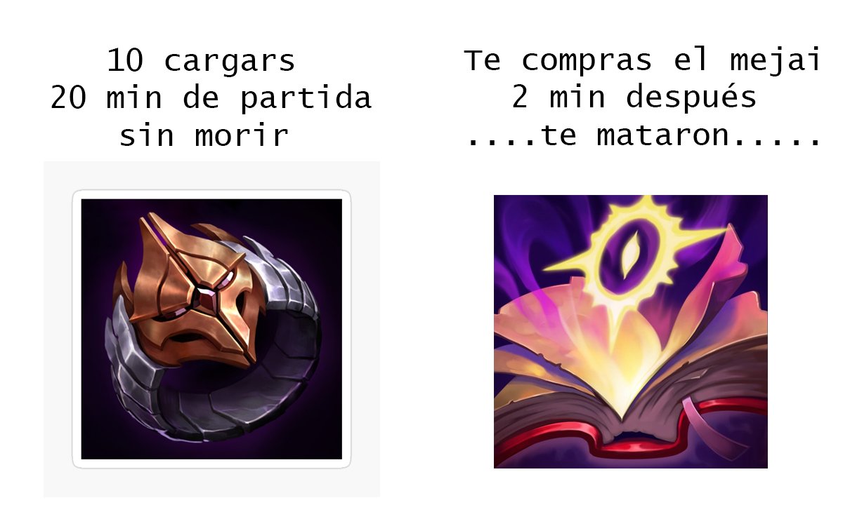 Kitty_mato's tweet photo. 𝗔𝗟𝗚𝗨𝗜𝗘𝗡 𝗠𝗔𝗦 𝗧𝗜𝗘𝗡𝗘 𝗘𝗦𝗧𝗔 𝗠𝗔𝗟𝗗𝗜𝗖𝗜𝗢𝗡?
- me puedo pasar una partida entera de 20 , 30 min sin morir , pero es comprar el mejai y zasca me voy a la verga...............
#LeagueOfLegends #memeslol https://t.co/FuhJ3Xf2Yv