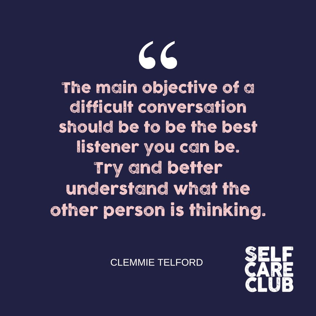 A great show this week talking about how to have a difficult conversation- something we could all be better with!! Have a listen