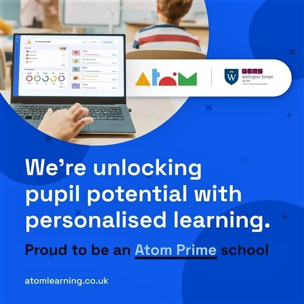 GEMS_WSQ's tweet photo. We are so excited that we are now an Atom Prime school! We look forward to fully embracing and unlocking pupil potential with  personalised learning opportunities! @atomlearning #gemswellingtonschoolqatar #GEMSEducation #AchievingExcellenceTogether #atomlearning https://t.co/JEKVZtDHD1