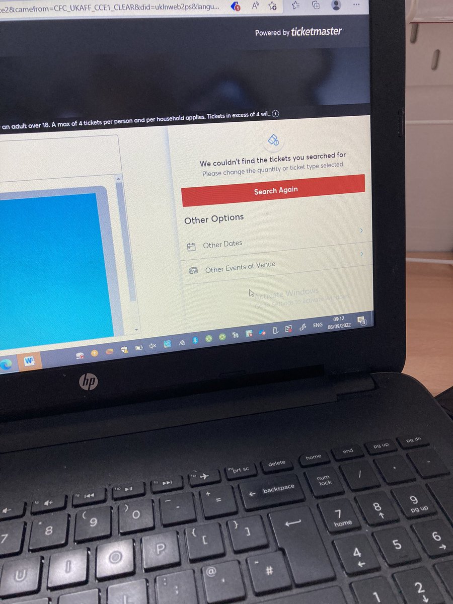 cornishkate05's tweet photo. Does anyone else get this ALL THE TIME when trying to book through @LiveNation or @Ticketmaster ? And eventually after refreshing etc you get them? SO ANNOYING https://t.co/GBF9Js59xv