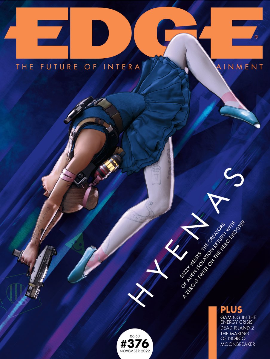 edgeonline's tweet photo. Dizzy heists: the creators of Alien Isolation return with Hyenas, a zero-g twist on the hero shooter. The new issue of Edge is on sale now: https://t.co/2Ww0K4oipl https://t.co/zHWfrqb5fN