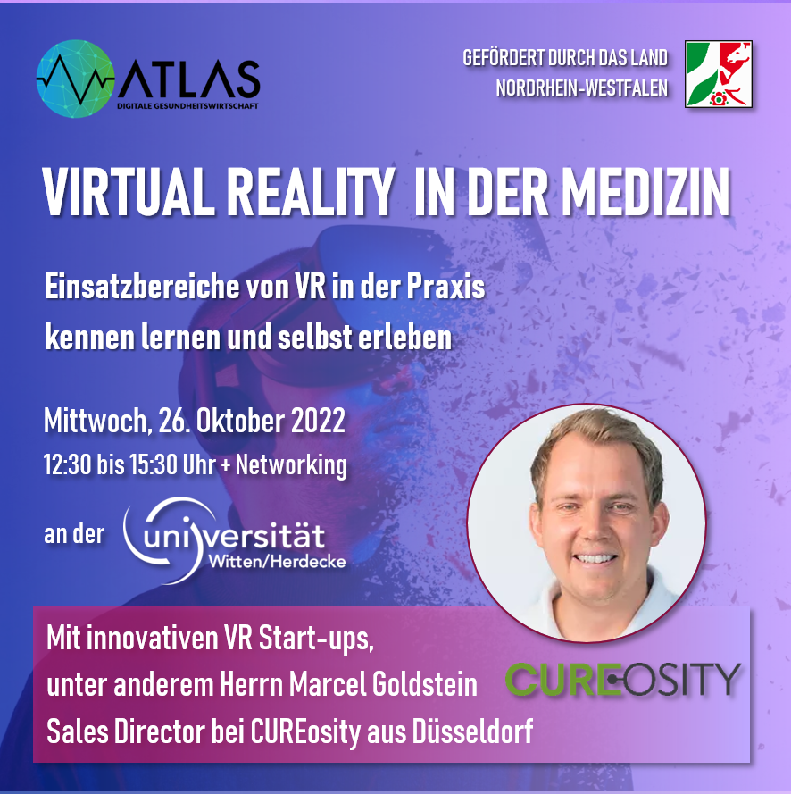 ATLAS Digitale Gesundheitswirtschaft (@atlasdigihealth) on Twitter photo #VR in der #Medizin: kennen lernen und erleben! 🗓️26.10.2022 👉Wir freuen uns u.a. auf Marcel Goldstein, Sales Director <a href="/CUREOSITYhealth/">CUREOSITY</a> #SeriousGames #Gaming #virtualreality #startups #atlasitg #therapy <a href="/pt_Zeitschrift/">pt Zeitschrift für Physiotherapeuten</a> <a href="/PTUweEisner/">Uwe Eisner</a> <a href="/pina_me/">pina meisel</a> @BestTherapie
eventbrite.de/e/virtual-real… #VR in der #Medizin: kennen lernen und erleben! 🗓️26.10.2022 👉Wir freuen uns u.a. auf Marcel Goldstein, Sales Director <a href="/CUREOSITYhealth/">CUREOSITY</a> #SeriousGames #Gaming #virtualreality #startups #atlasitg #therapy <a href="/pt_Zeitschrift/">pt Zeitschrift für Physiotherapeuten</a> <a href="/PTUweEisner/">Uwe Eisner</a> <a href="/pina_me/">pina meisel</a> @BestTherapie
eventbrite.de/e/virtual-real…