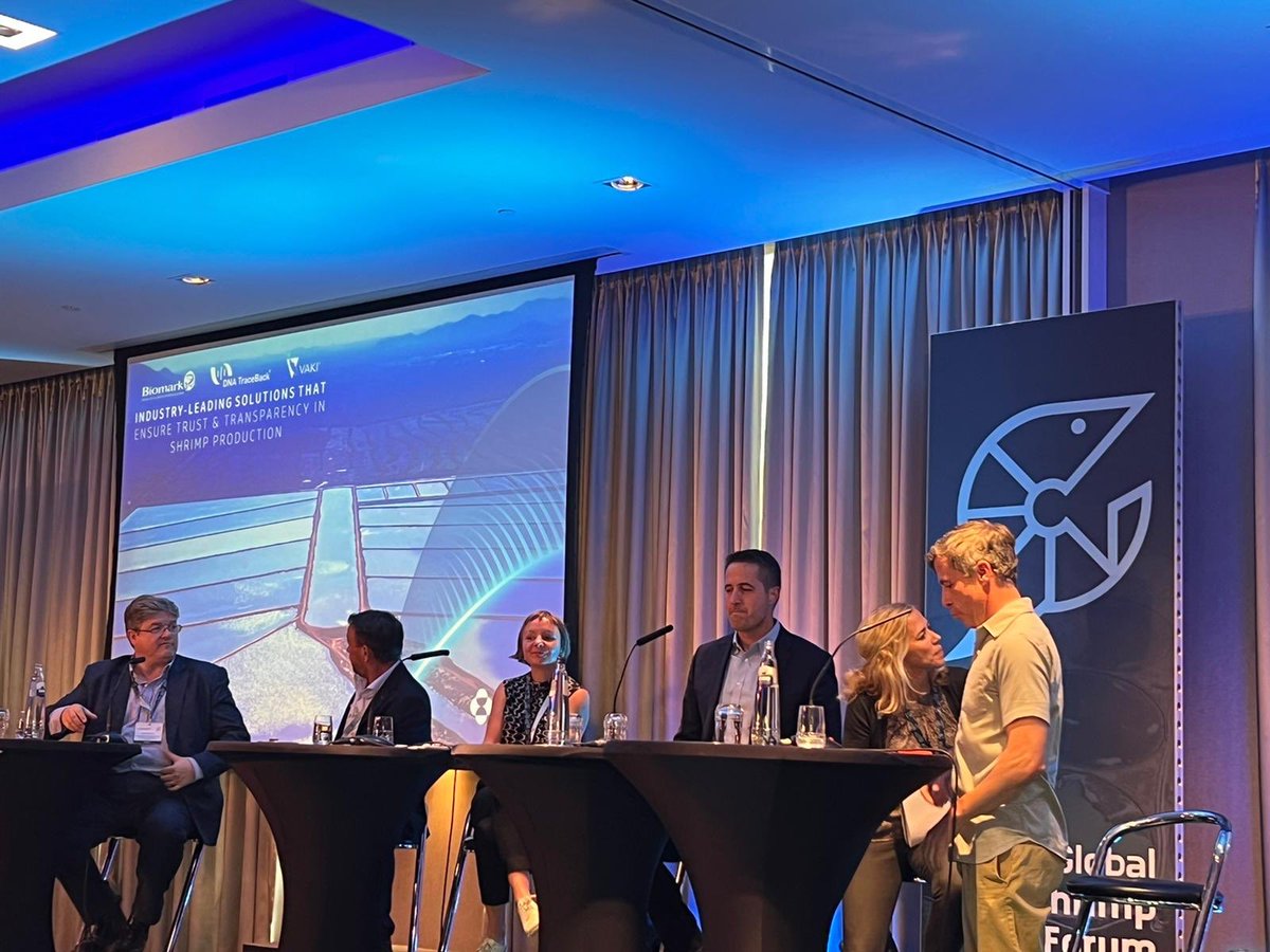 Great to be able to represent @TheGDST on the Innovation & Technology panel at Global Shrimp Forum 2022 and discuss GDST standards, benefits and challenges of interoperable digital traceability joining @ASC_aqua @wholechain @this_fish @AholdDelhaize IdentiGEN @AquaSparkImpact