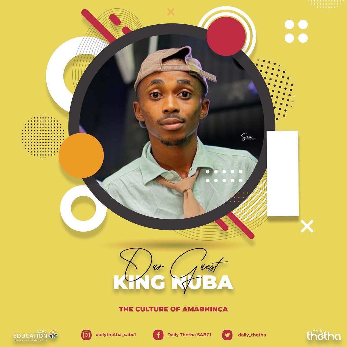 As part of our heritage month celebrations, today we’re learning more about the Amabhinca lifestyle, music and fashion. 

We will be joined by: 
Ngizwe Mchunu
Igcokama Elisha 
King Nuba 
Quality Biyela 

Catch us at 10:30 on <a href="/Official_SABC1/">SABC 1</a>. Ningaphuthelwa! 

#DailyThetha