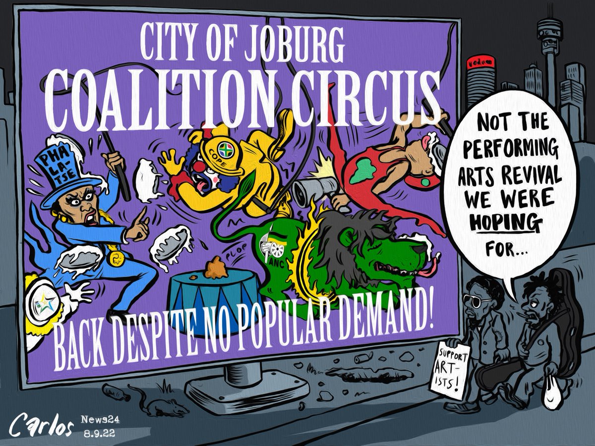 This week's @News24 cartoon #Joburg #CoalitionPolitics