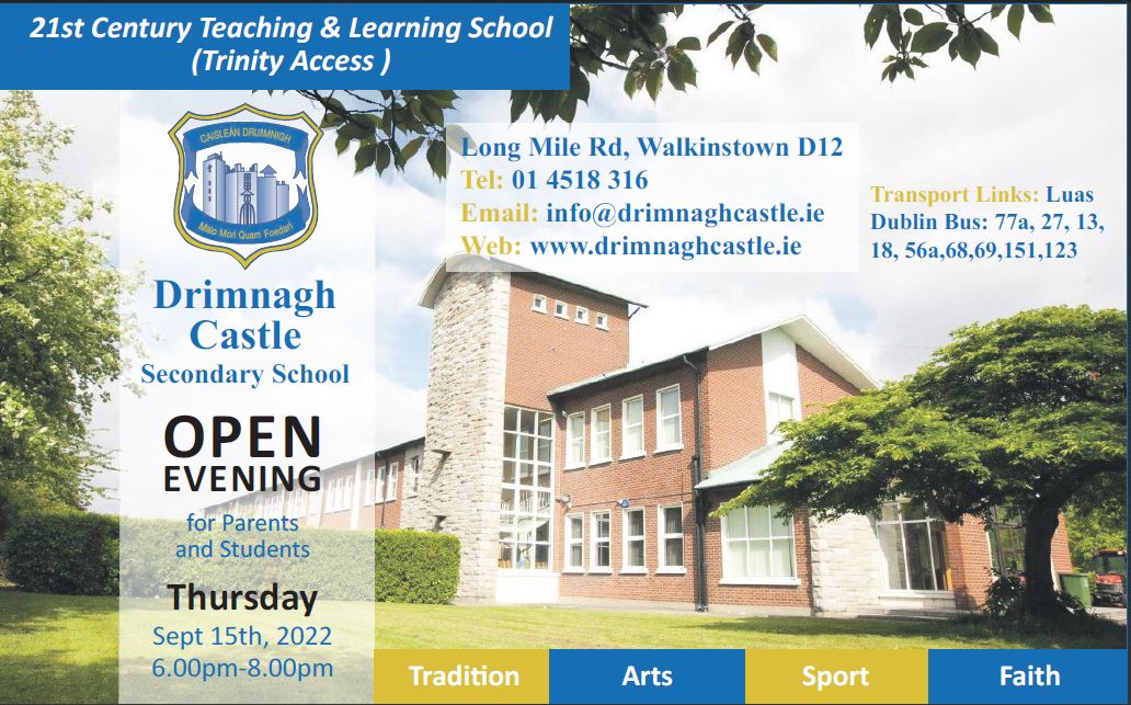 CbsCastle's tweet photo. We are delighted to announce that our OPEN NIGHT will return next THURSDAY the 15th of SEPTEMBER, 6 pm to 8 pm.

We would like to extend a warm invitation to all primary school students and their parents and guardians to attend. https://t.co/8KlVIyuIzW