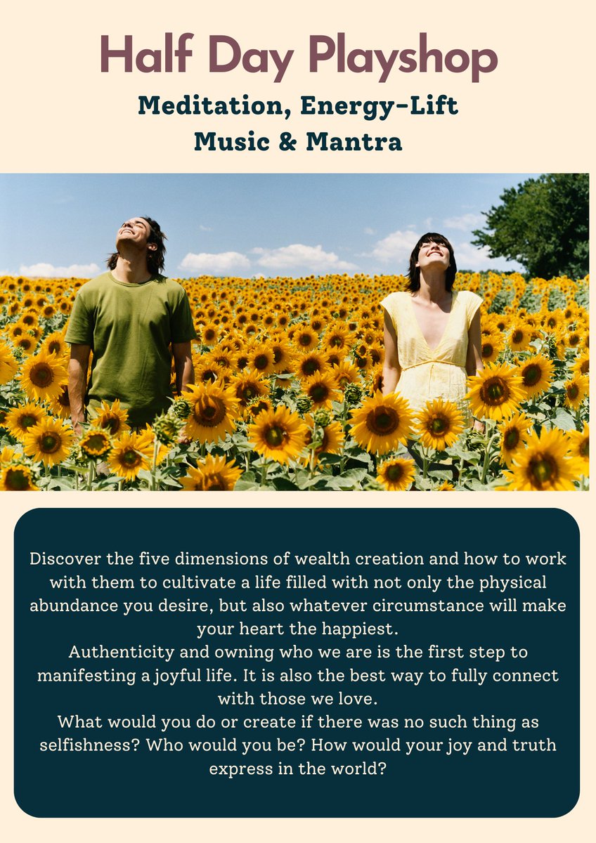 TheLoftatLD's tweet photo. This Sunday at The Loft at Little Dippers, Brighton. Don't miss it!

#workshops #spiritual #spiritualjourney #abundance #brighton #meditation #music #mantra https://t.co/qjLw1ikA0N