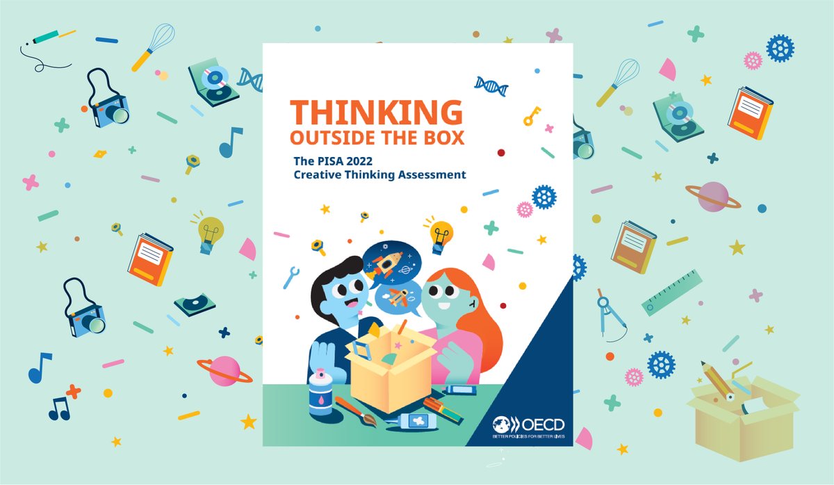 🆕 Just released! Thinking outside the box: The PISA 2022 Creative Thinking Assessment ⚙️💡🌱 Read our new report explaining our Creative Thinking Assessment 👉 oe.cd/4Eq