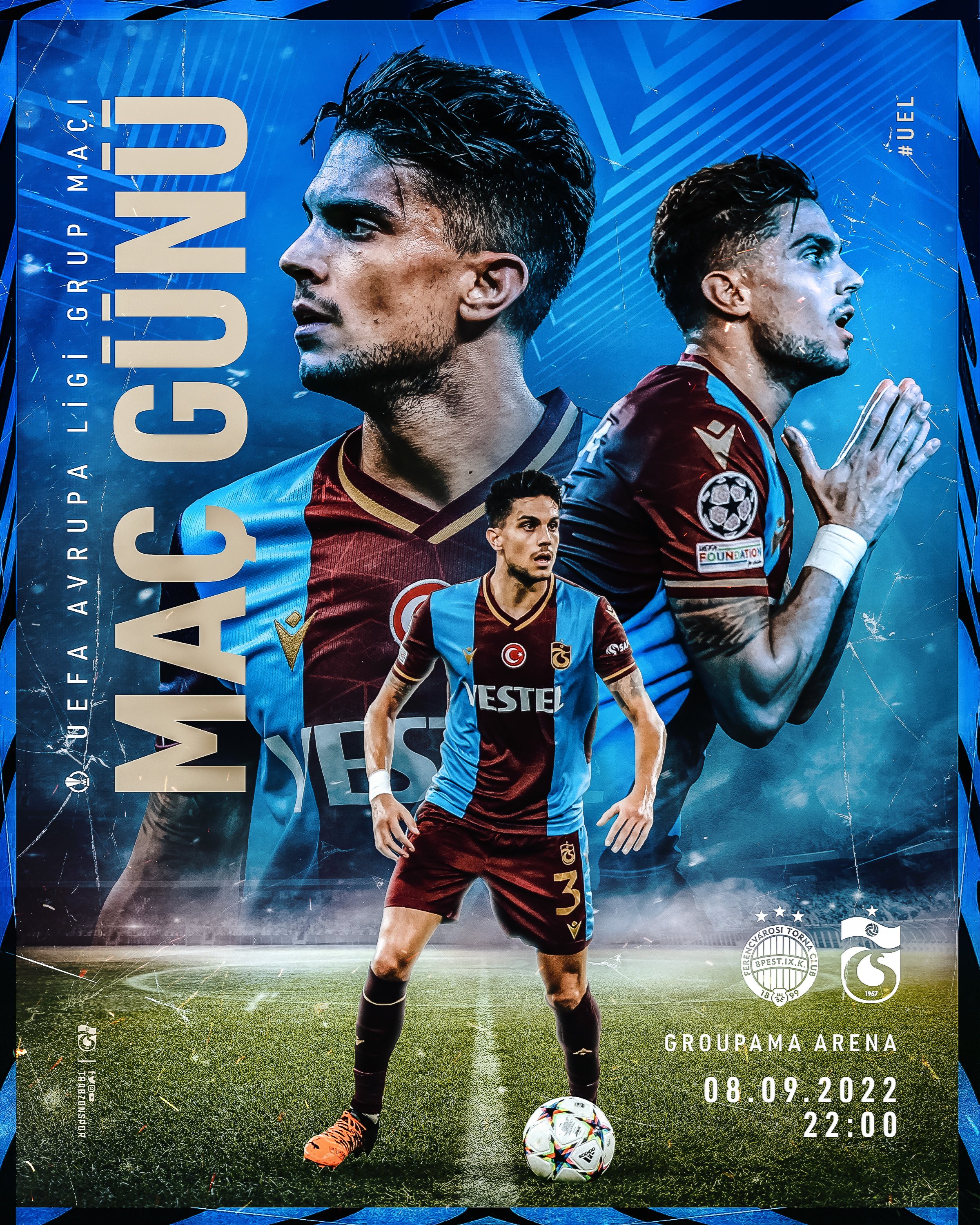 trabzonspor'un hazırladığı maç görseli ferencvaros