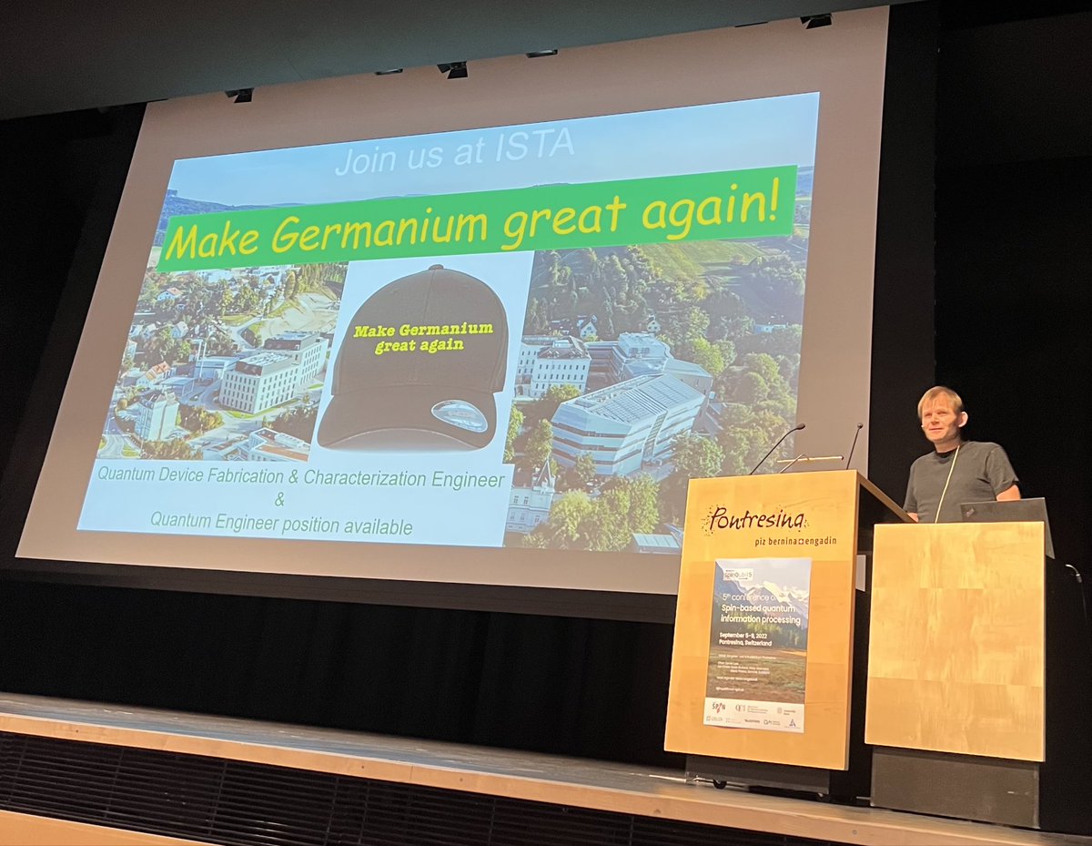 AndreasAtETH's tweet image. Nice morning session with Seigo Tarucha @riken_en , Georgios Katsaros @ISTAustria and Tristan Meunier @InstitutNeel at the #SpinQubit5 conference in #Pontresina.
@nccrSpin