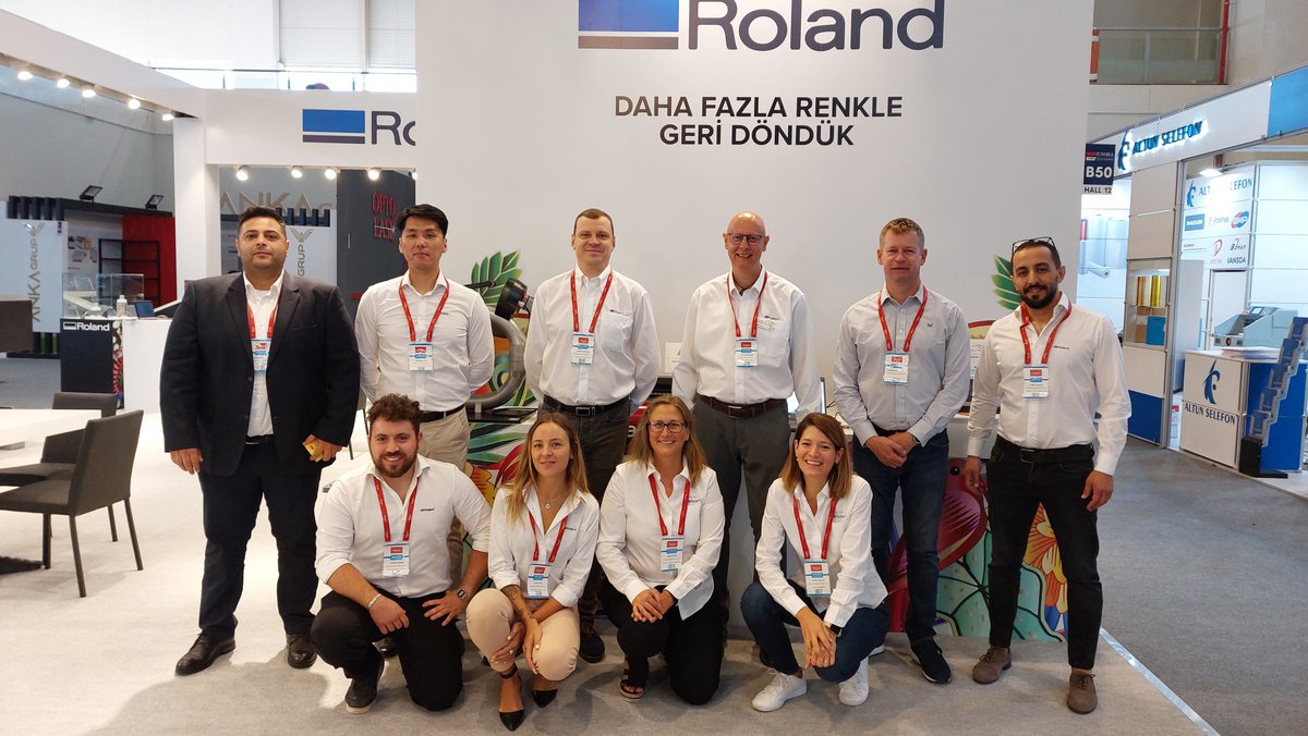 RolandDGEurope's tweet photo. It's day one at @signistanbul 2022. Our team is ready and our booth looks great. If you're visiting the show, drop by Stand B50 and say hello!
#signistanbul #signmakers #digitalprint #textileprint #uvprint #madewitharoland https://t.co/12WEVQGpiO